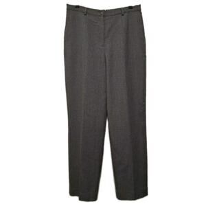 Appleseeds Wool Dress Pants Petite 12P Gray High Waisted Straight Lined Office